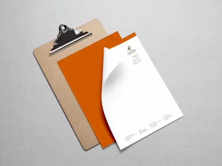 Briefpapier mit Logo und Adresse